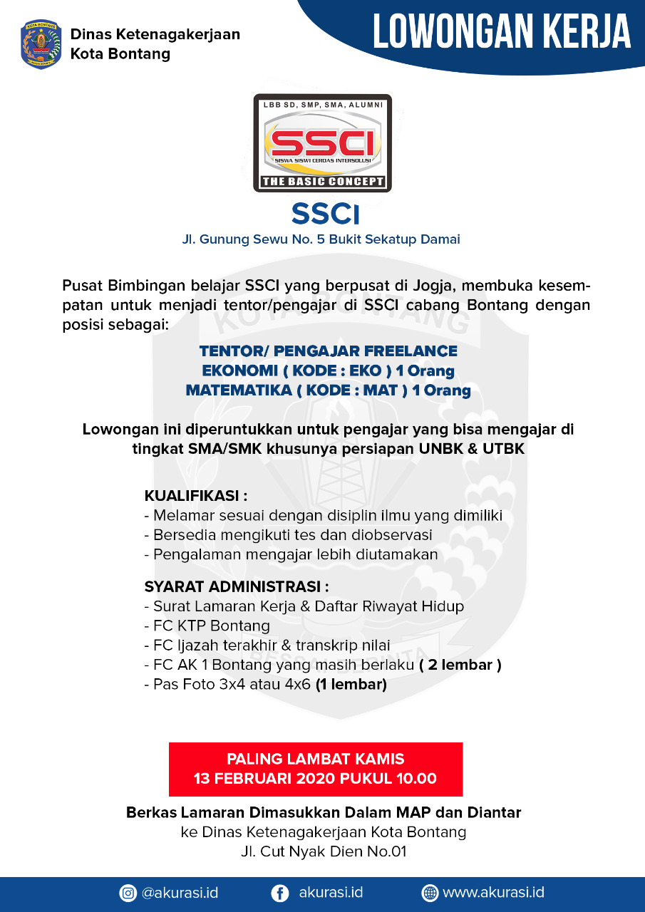 Lowongan SSCI