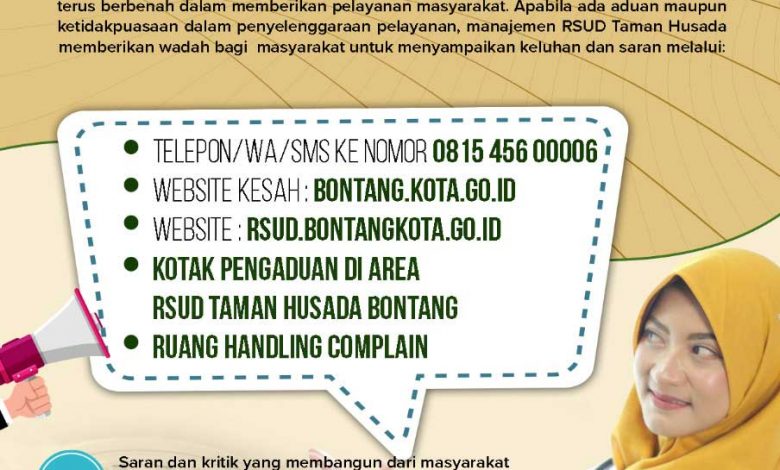RSUD Taman Husada Bontang Wadahi Pengaduan Masyarakat