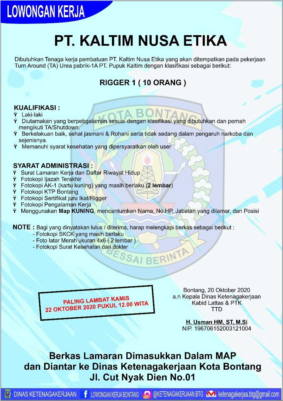 Lowongan Kerja PT Kaltim Nusa Etika